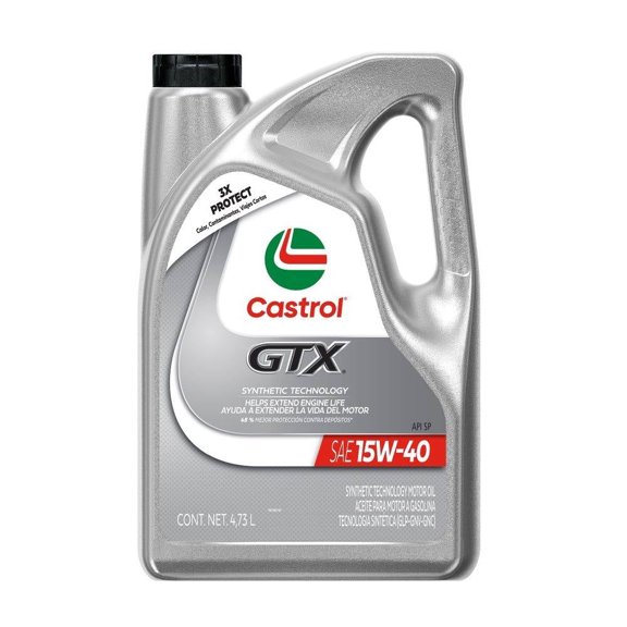 Aceite para automóvil Castrol GTX 15W-40 de 5 litros