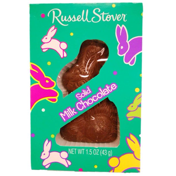 Russell Stover Easter Solid Milk Chocolate Bunny 1.3 Oz (3 Pack