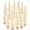 Beige, variant on 12PCS Artificial Mini Christmas Tree Sisal Snow Trees Bottle Brush Christmas Trees Pine Trees Ornaments with Wooden Base for Christmas Party Home Decoration