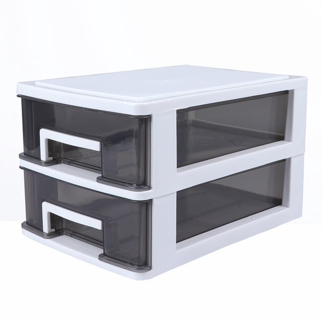 unbranded Gabinete De Almacenamiento Con Cajones De Plástico Negro Para Oficina Y Hogar Con Elegante Y Funcional