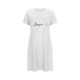 thumbnail image 2 of Sakmal Love Moo Moos for Women Nightgowns Cute Short Sleeve Valentines Plus Size House Dress Heart Print Short Ladies Nightgown XL, 2 of 5