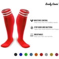 thumbnail image 3 of Lovely Annie Unisex Children 1 Pair Knee High Sports Socks for Baseball/Soccer/Lacrosse 003 S(Red), 3 of 5