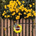thumbnail image 4 of Girasol Bienvenido Madera Puerta Colgador 12 pulgadas Gran Flor de Madera Signo Inspirador Pared Porche Arte Verano Otoño Puerta Principal Corona Colgante, 4 of 5