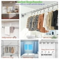 thumbnail image 3 of Mxdfafa Silver Heavy Duty Tension Curtain Rod, 43-63in No Drill Rustproof Carbon Steel Adjustable Rod for Bathroom, Closet, Balcony & Room Divider, 3 of 8