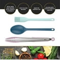 Thyme & Table Silicone Utensils, 5Piece Set, Tongs, Basting Brush