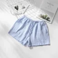 thumbnail image 4 of Pantalones para dormir de pareja de verano, ropa de dormir de crepé de algodón para hombres y mujeres, pantalones cortos de pijama, pantalones cortos para dormir con cintura elástica, 4 of 5