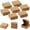Brown, variant on 100PC Paper Box Creative Jewelry Gift Box Boutique Handmade Flower Decorate Mini 2.16 X 2.16 X 0.98