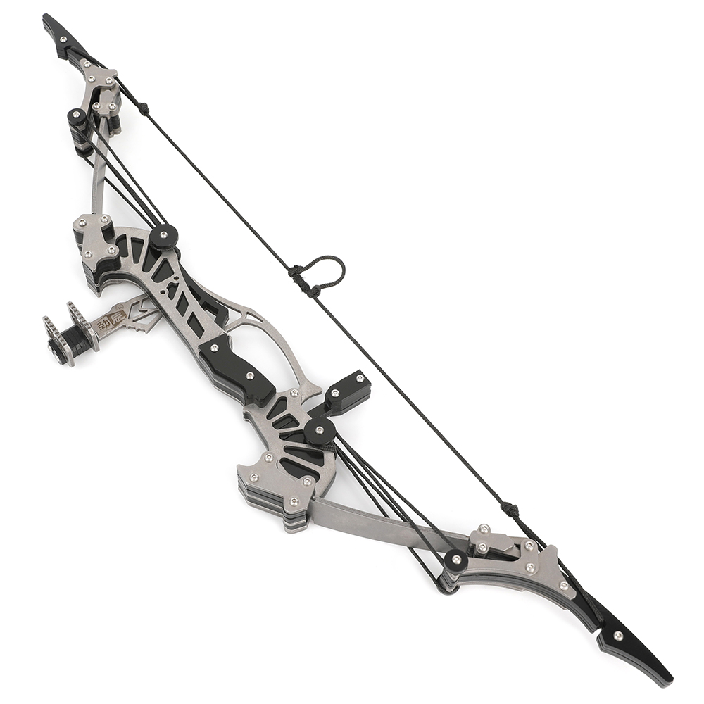 Falcon Mini Compound Bow, 16 lbs Draw Weight, Stainless Steel & Carbon Fiber, 41.8cm Compact Hunting Bow, 40-50m Range, Lever Principle, Mechanical Sight, D-Loop, Standard & Play Versions