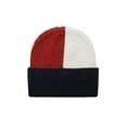 thumbnail image 2 of Gorro Tommy Hilfiger a rayas acanalado para hombre, color blanco, 2 of 2