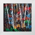 thumbnail image 3 of Graham Forsythe 4x14 White Modern Wood Framed Wall Art Titled - Autumn Fireworks, 3 of 5