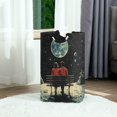 thumbnail image 6 of Yayeee Freestanding Laundry Hamper with Handle Collapsible Large Storage Basket for Clothes, Red Sitting on The Moon, 6 of 7