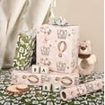 thumbnail image 3 of Reversible Baby Shower Wrapping Paper Roll Baby Gift Wrap with Green Brown Bear Balloons and Baby Words Pattern for Girls Boys Wedding Neutral Baby Shower Birthday Party - Total 28.5sq.ft, 3 of 17
