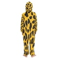 thumbnail image 3 of Soft Big Kids Onesie Pajamas Cozy Loose-Fit Jumpsuits for kids with Pockets for Christmas Lounge & Play Leopard Print, 3 of 8