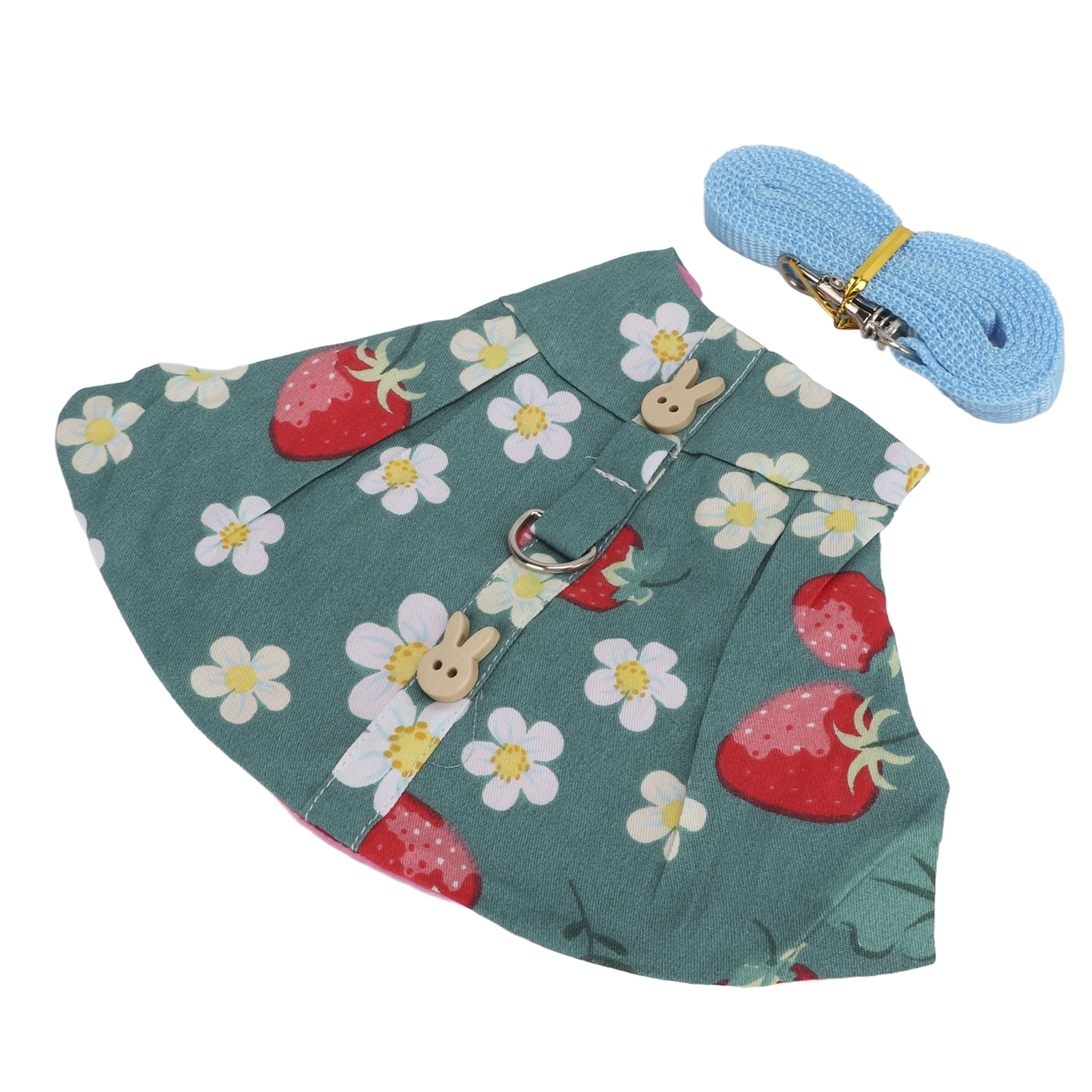 Adjustable Rabbit Vest Harness and Leash Set Soft Mesh Bunny Vest Clothes for Small Animals Ferret Guinea Pig Hamster M Size (20x19 in / 50.8x48.2 cm)