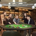 thumbnail image 2 of Table de Poker avec Pattes en Métal, Table de Poker Octogonale 8 Porte-Gobelets en Acier Inoxydable, Table de Jeu de Blackjack avec Barre Coussinée Résistante à l'Eau, 2 of 7