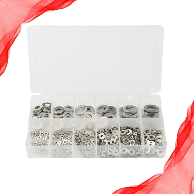 HEALEEP 800Pcs Steel Washers Stainless Steel Flat Washer for Thermal Conductivity in Repairs