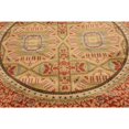thumbnail image 3 of Unique Loom Palace Geometric Medallion Rug 6' x 6' Round Red/Tan, 3 of 5