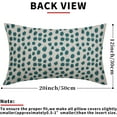 thumbnail image 4 of Teal Cream Pillow Covers 12x20 Set of 2 Boho Design Polka Dot Throw Pillows Modern Brush Strokes Print Decorative Outdoor Pillowcase Lumbar Cushion Cover Linen Case for Home Sofa Couch Bed, 4 of 6