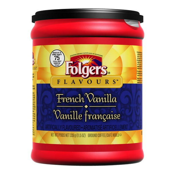 Folgers café moulu aromatisé vanille française 326g 326 g
