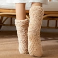 thumbnail image 2 of Compression Socks for Women, Floor Socks Adult Sleep Socks Winter Snow Socks Home Month Socks Leg Cover, Socks(Khaki,One Size), 2 of 4