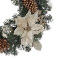 thumbnail image 3 of Holiday Time PL 20 in Plastic Gold Poinsettia Wreath Home Decor, 3 of 5