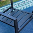 thumbnail image 4 of MF Studio 7-Piece Outdoor Patio Dining Set Metal Steel Furniture with 6 PCS Stackable Armchairs& 1 PC Rectangular Table for Dinner&Summer, Black, 4 of 9
