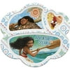 Zak Designs Disney Moana Dinnerware Melamine 3-Section Divided Plate Made of Durable Material and Perfect for Kids, Divided Plate, Moana