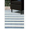 nuLOOM Robin Multi Stripe Indoor/Outdoor Blue 2' x 10' Coastal Runner