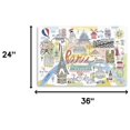 thumbnail image 5 of 36" Fun Illustrated Paris Map Canvas Wall Art, 5 of 5