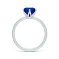thumbnail image 2 of ANGARA Lab Grown 2.2 Ct Round Blue Sapphire Solitaire Engagement Ring for Women in 14K White Gold (Size-8mm) | September Birthstone, Anniversary, Jewelry Gift for Women | Lab-Grown Blue Sapphire Ring, 2 of 8