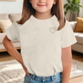 thumbnail image 2 of Klisyaur 1-13 Years Girl Short Sleeve Tshirt Crew Neck Printed Fashion Casual Cute Tee Tops for Kids, 2 of 8