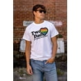 thumbnail image 3 of Two Dads Better Than One Gay Pride Men's Big & Tall Crewneck Graphic Tee Brisco Brands 3X, 3 of 5