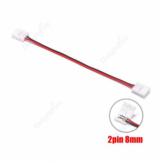 Conector de cinta LED de 2 pines, accesorios de tira LED, 8/10mm, adecuado para 2835, 3528, 5050, 5730, 5630, SMD, 5/10 Uds.