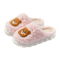 thumbnail image 2 of SKIYLEVZ Winter Fuzzy Slippers for Women Cozy Flat Platform House Slippers with Comfortable Soft Arch Fleece Lined Slipper Slip On Footwear Winter Fashion Home Slipper, 2 of 6