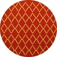 thumbnail image 1 of Ahgly Company Machine Washable Indoor Round Trellis Yellow Modern Area Rugs, 7' Round, 1 of 4