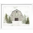 thumbnail image 2 of Art.com Holiday Barn Art Print by Katie Pertiet, White Frame Wall Art, 21" x 17", 2 of 5
