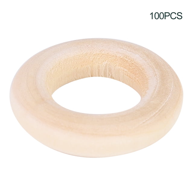 Anillos De Dentición De Madera, Anillo De Madera DIY De Color De Registro De Superficie Finamente Pulida, Viaje A Casa Para Niñas