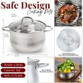 thumbnail image 5 of Alpine Cuisine Stainless Steel Dutch Oven Belly Shape 2 Quart - Dutch Oven Pot with Lid, Stove Top Cookware for Cooking, Comfortable Handles, Dishwasher Safe & Easy to Clean, 5 of 7