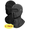 thumbnail image 1 of 2 Pieces Balaclava Winter Mask Neck Gaiter for Cold Weather Thermal Wind Proof Quick Dry Black Gray, 1 of 6