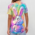 thumbnail image 3 of Easter Scrubs for Women Soft Stretch Medical Scrub Shirts Plus Size Cute Bunny Eggs Print Nursing Uniform Scrubs Shirt with Pockets, 3 of 5