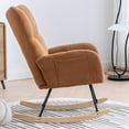 thumbnail image 3 of ARCTICSCORPION Kids Modern Glider Rocking Chair with Pocket, Brown, 3 of 9
