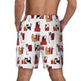 thumbnail image 3 of Kdxio Cute Cat And Christmas Gift Print Men'S Swim Trunks With Compression Liner 7 Inch Inseam Quick Dry Swim Shorts, 3 of 7