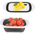 thumbnail image 1 of 1 pieza de cesta de drenaje para tabla de cortar, plegable con una cuchara con fugas, multifuncional de 2 pulgadas, cesta de drenaje plegable para tabla de cortar, contenedor, accesorios de cocina Sincero Electrónica, 1 of 5