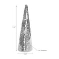 thumbnail image 4 of Maison Concepts Table Decorations, Centerpieces, Seasonal Decor, Stylish Accents, Straw/Polyfoam, Silver Disco Cone Tree (Silver) - Set of 2, Dimensions: 3.54L X 3.54W X 11.81H, 4 of 4