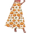 thumbnail image 4 of Fmbrln Womens Halloween Casual A-line Maxi Skirts Halloween Print Elastic Waist Flowy Skirts with Pockets, 4 of 5