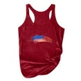 thumbnail image 4 of USSUMA Plus Womens Tops Dressy Casual Sleeveless Round Neck Women's Shirts and Blouses US 4th of July Tank Tops T-Shirts for Women Trendy American Flag Graphic Vest Tunic Top Summer Beach, 4 of 5