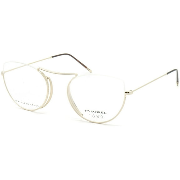 1880-Morel 60121M DN07 Women's Yellow Half Rim Frame Eyeglasses