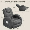 thumbnail image 6 of Homall Lift Recliner Comfy Chair Power Massage Electric Recliner Chairs for Adults,Blck, 6 of 7