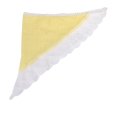 thumbnail image 4 of Unique Bargains 1 Pc French Lace Triangle Bandana Solid Color Turban Crochet Hair Scarf for Women Yellow, 4 of 5