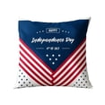 thumbnail image 2 of AHGQT 4th of July Patriotic Throw Pillow Covers 18"x18", Memorial Day Independence Day Red Stripe Blue Star Outdoor Cushion Cases, Polyester Outdoor Pillow Case for Sofa Couch,1PCS, 2 of 5